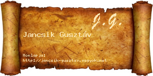 Jancsik Gusztáv névjegykártya