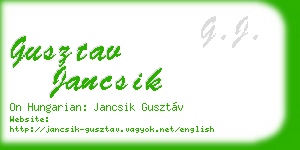 gusztav jancsik business card